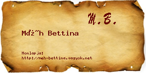Méh Bettina névjegykártya