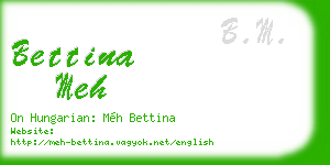 bettina meh business card